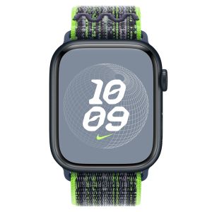 Apple Nike Sport Loop Armband für Apple Watch Series 1-9 / SE / Ultra (2) - 42/44/45/49 mm - Bright Green/Blue