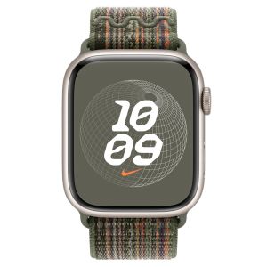 Apple Nike Sport Loop Band für die Apple Watch Series 1-9 / SE / Ultra (2) - 42/44/45/49 mm - Sequoia/Orange