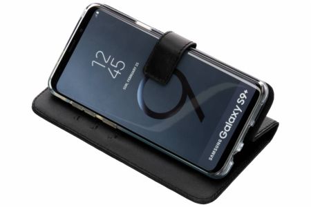 Valenta Klapphülle Leather Schwarz für das Samsung Galaxy S9 Plus