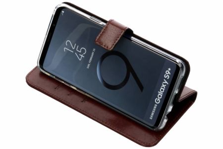 Valenta Klapphülle Leather Braun für das Samsung Galaxy S9 Plus