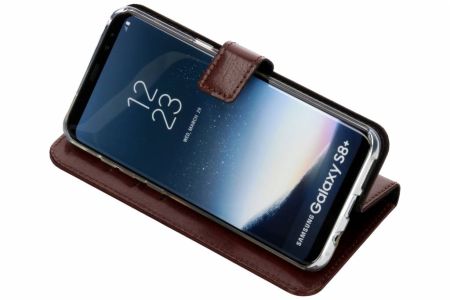 Valenta Klapphülle Leather Braun für das Samsung Galaxy S8 Plus