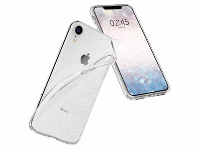 Spigen Liquid Crystal Glitter Case Silber für das iPhone Xr