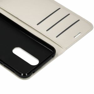 Litchi Klapphülle Weiß für das Nokia 7.1