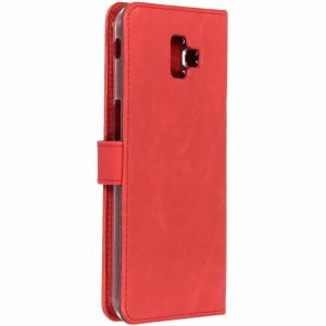 Selencia Echtleder Klapphülle Rot für das Samsung Galaxy J6 Plus