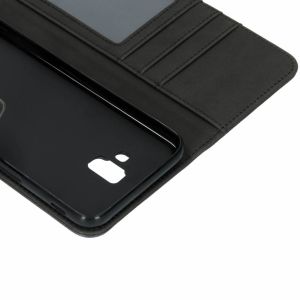 Leder Klapphülle Grau für das Samsung Galaxy J6 Plus