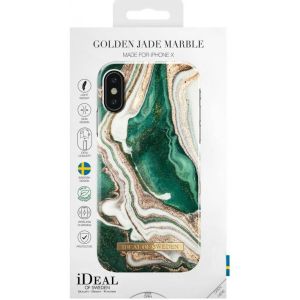 iDeal of Sweden Golden Jade Marble Fashion Back Case für das iPhone Xs / X