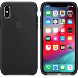 Apple Silikon-Case Schwarz für das iPhone Xs / X