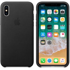 Apple Schwarzes Leder-Case für das iPhone X