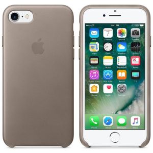 Apple Leder-Case Beige für das iPhone SE (2022 / 2020) / 8 / 7