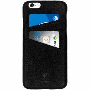 iMoshion Leather Back Cover Double Card Slot Schwarz iPhone 6 / 6s