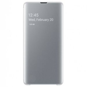 Samsung Original Clear View Cover Klapphülle Weiß für das Galaxy S10 Plus