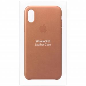 Apple Leder-Case Braun für das iPhone Xs