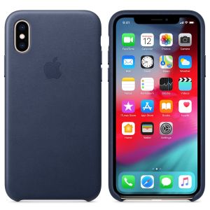 Apple Leder-Case Blau für das iPhone Xs