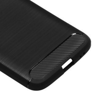 Brushed TPU Case Schwarz für das Motorola Moto G7 Play