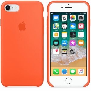 Apple Silikon-Case Spicy Orange für das iPhone SE (2022 / 2020) / 8 / 7