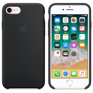 Apple Silikon-Case Schwarz für das iPhone SE (2022 / 2020) / 8 / 7