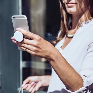 PopSockets Luxus PopGrip - Hammered Metal Silver