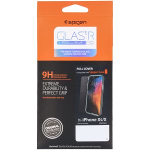 Spigen GLAStR Tempered Glas Displayschutzfolie für iPhone Xs / X