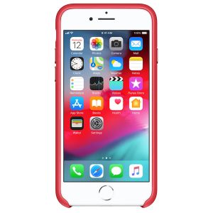 Apple Leder-Case Rot für das iPhone SE (2022 / 2020) / 8 / 7