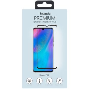 Selencia Premium Screen Protector aus gehärtetem Glas für das Huawei P30 - Schwarz