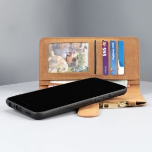 Braune luxuriöse Portemonnaie-Klapphülle für das Galaxy S8 Plus