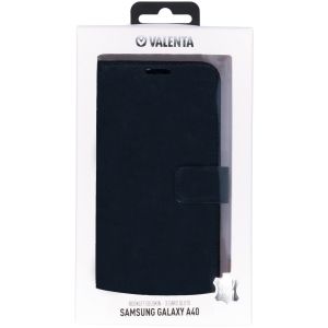 Valenta Klapphülle Leather Schwarz für das Samsung Galaxy A40
