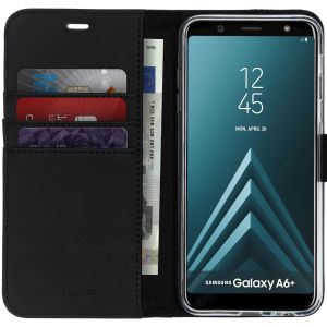 Accezz Schwarzes Wallet TPU Klapphülle Samsung Galaxy A6 Plus (2018)