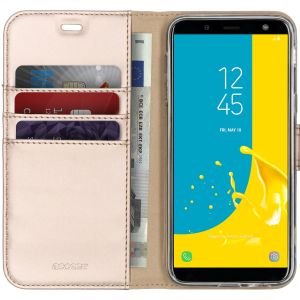 Accezz Wallet TPU Klapphülle Gold für das Samsung Galaxy J6