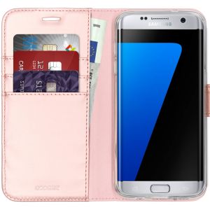 Accezz Wallet TPU Klapphülle für das Samsung Galaxy S7 Edge - Roségold