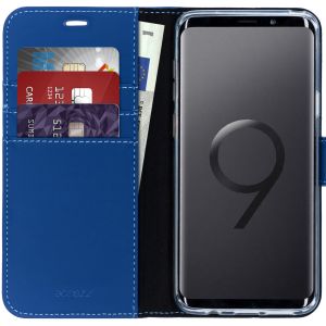 Accezz Blaues Wallet TPU Klapphülle für das Samsung Galaxy S9 Plus
