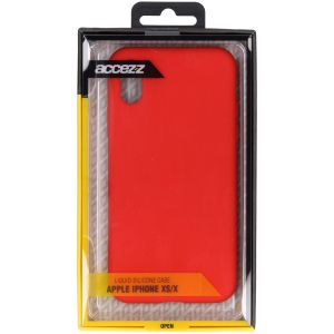 Accezz Liquid Silikoncase Rot für das iPhone Xs / X