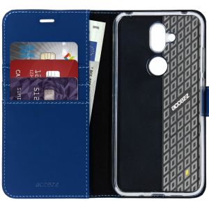 Accezz Wallet TPU Klapphülle Dunkelblau für das Nokia 8.1