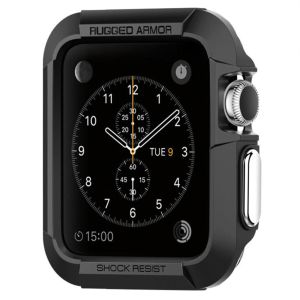Spigen Rugged Armor™ Case für Apple Watch Series 1-3 - 42 mm - Schwarz