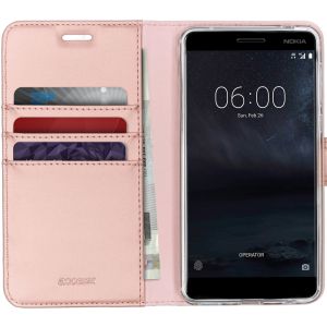 Accezz Roségoldfarbener Wallet TPU Klapphülle für das Nokia 6.1