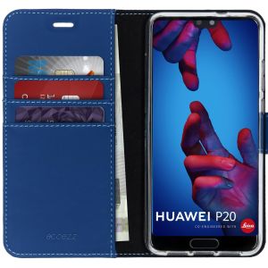Accezz Blaues Wallet TPU Klapphülle für das Huawei P20