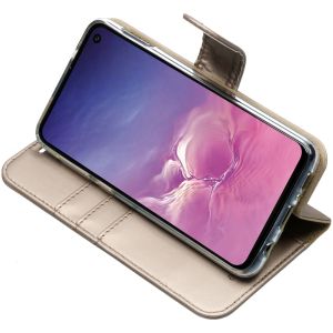 Accezz Wallet TPU Klapphülle Gold für das Samsung Galaxy S10e