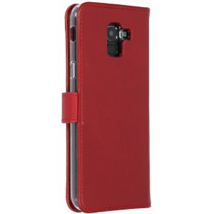 Selencia Echtleder Klapphülle Rot für Samsung Galaxy J6
