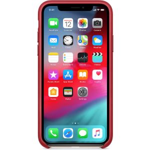 Apple Leder-Case Rot für das iPhone Xs Max