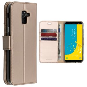 Accezz Wallet TPU Klapphülle Gold für das Samsung Galaxy J6
