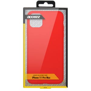 Accezz Liquid Silikoncase Rot für das iPhone 11 Pro Max