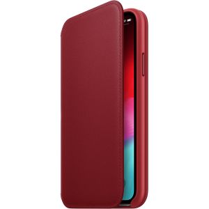 Apple Leather Folio Klapphülle Rot für das iPhone Xs / X
