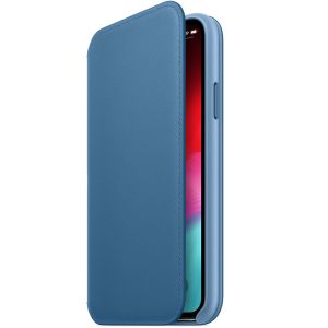 Apple Leather Folio Klapphülle Blau für das iPhone Xs / X