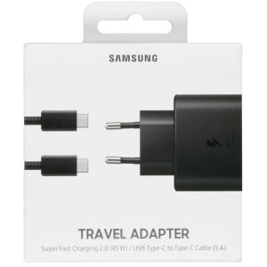 Samsung Super Schnellladegerät + USB-C auf USB-C Kabel - Schwarz