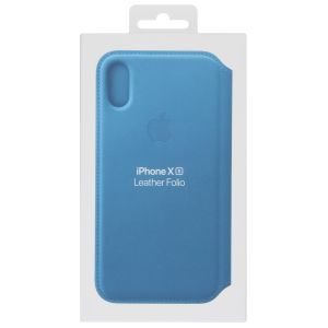 Apple Leather Folio Klapphülle Blau für das iPhone Xs / X