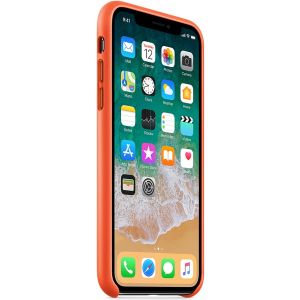 Apple Leder-Case Bright Orange für das iPhone X