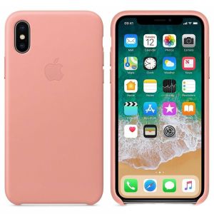 Apple Leder-Case Soft Pink für das iPhone X
