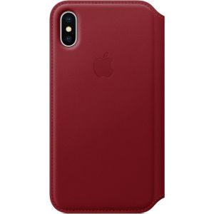 Apple Leather Folio Klapphülle Red für das iPhone X / Xs