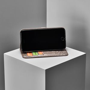 Mandala Klapphülle Grau für das Motorola One Zoom