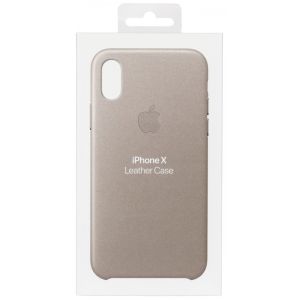 Apple Leder-Case Taupe für das iPhone X