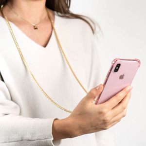 iMoshion Glitter Backcover mit Kette Rosa für das iPhone Xr